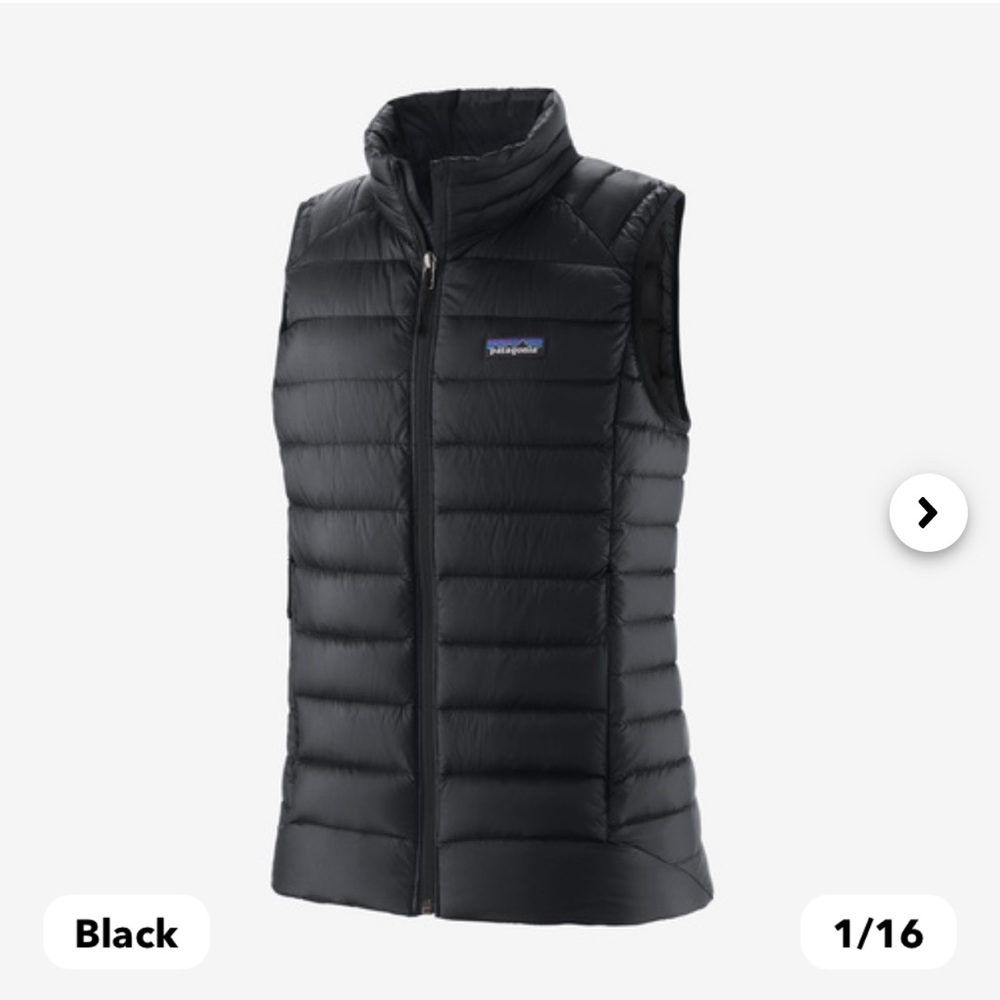 Women's Down Sweater Vest black size small